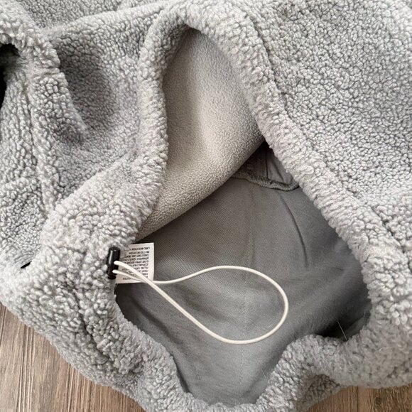 JoyLab Quarter Zip Cozy Sherpa Fleece Pullover with Pockets and Drawstring Cinch - Picture 7 of 7